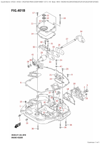 401B - Engine Holder  (Df200Z,Df225T,Df225Z,Df250T,Df250Z) (401B -   (Df200Z, Df225T, Df225Z, Df250T, Df250Z))