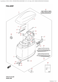 420F - Engine Cover ((Df225T,Df225Z):025) (420F -   () ( (Df225T, Df225Z) : 025))