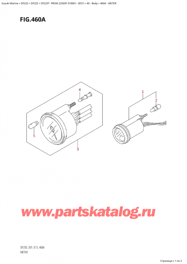   ,    ,  Suzuki DF225T X / XX FROM 22503F-310001~  (E01 013)  2013 , 