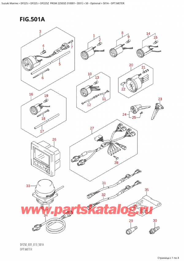   ,   , SUZUKI Suzuki DF225 ZX / ZXX FROM 22503Z-310001~  (E01 013)  2013 , : 