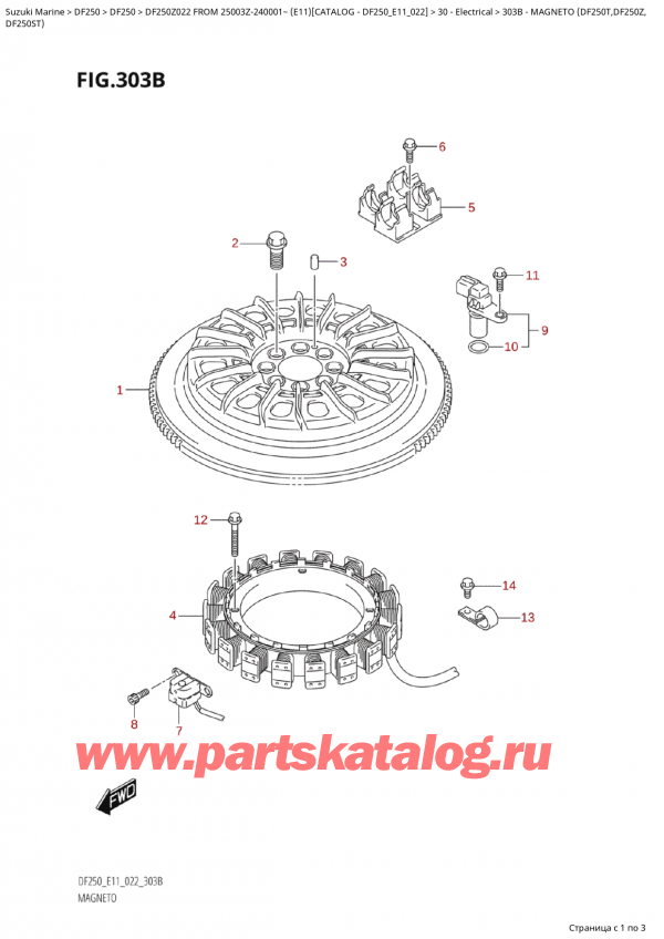  ,  , Suzuki Suzuki DF250Z X / XX FROM 25003Z-240001~  (E11) - 2022,  (Df250T, Df250Z, - Magneto (Df250T,Df250Z,