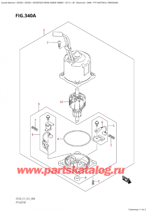 ,  , Suzuki Suzuki DF250T X / XX FROM 25003F-340001~  (E11) - 2023  2023 , Ptt Motor (LTransom) -   (LTransom)