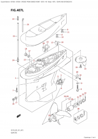 407L - Gear Case (Df250Z:e01) (407L -    (Df250Z: e01))