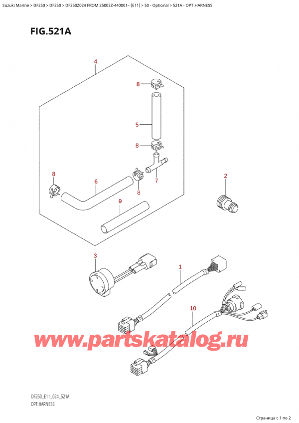 ��������� ������������ ��������, �� �������� �����, Suzuki Suzuki DF250Z X / XX FROM 25003Z-440001~  (E11 024) ������ 2024 ����, �����: ���� ��������