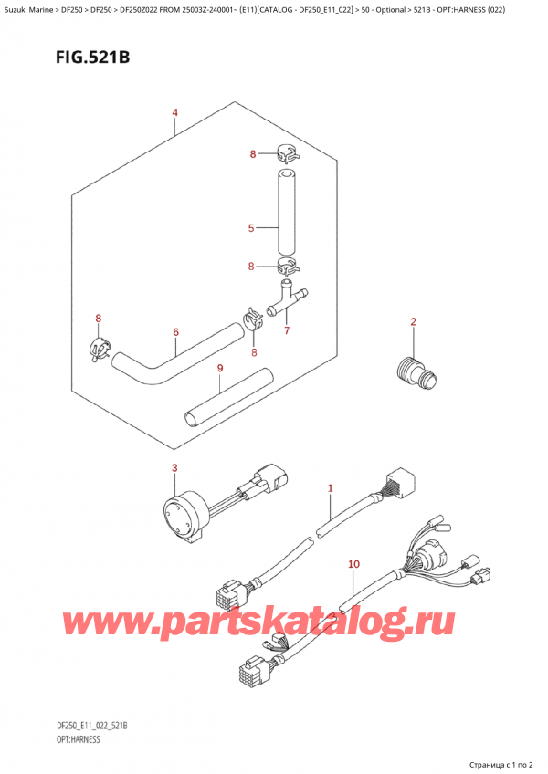 ������ �������������, , Suzuki Suzuki DF250Z X / XX FROM 25003Z-240001~  (E11) - 2022, �����: ���� �������� (022)