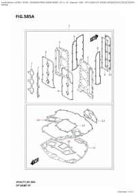 585A  -  Opt:gasket  Set  (Df200T,Df200Z,Df225T,Df225Z,Df250T, (585A - :   (Df200T, Df200Z, Df225T, Df225Z, Df250T,)