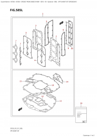 585L - Opt:gasket Set (Df250Z:e01) (585L - :   (Df250Z: e01))