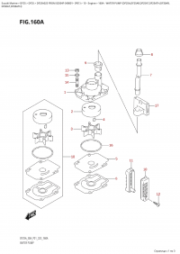 160A  -  Water  Pump  (Df25A,Df25Ar,Df25At,Df25Ath,Df30Ar, (160A -   (Df25A, Df25Ar, Df25At, Df25Ath, Df30Ar,)