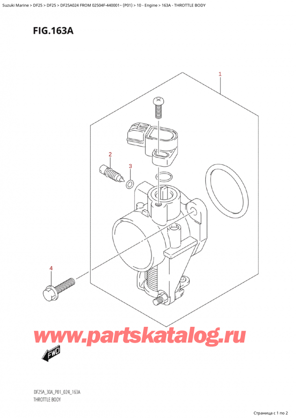   ,  , SUZUKI Suzuki DF25A S / L FROM 02504F-440001~  (P01 024),  