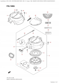 168A - Magneto Cover /  Recoil Starter / Silencer (Df25:E01) (168A -   /   /  (Df25: E01))