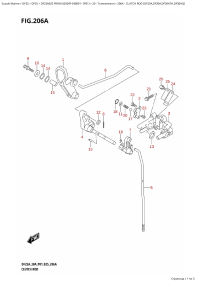 206A - Clutch  Rod  (Df25A,Df30A,Df30Ath,Df30Aq) (206A -   (Df25A, Df30A, Df30Ath, Df30Aq))