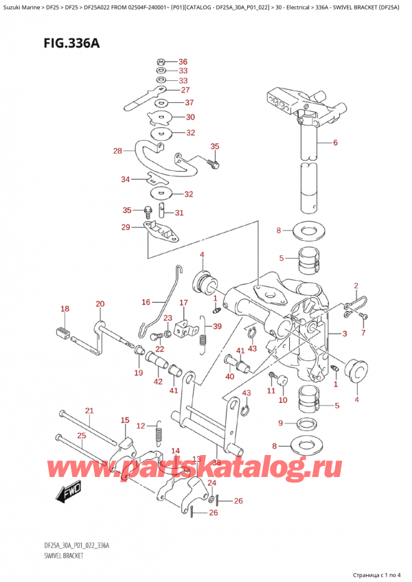  ,   , Suzuki Suzuki DF25A S FROM 02504F-240001~ (P01) - 2022,   (Df25A)