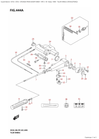 444A - Tiller Handle (Df25A,Df30Aq) (444A -  (Df25A, Df30Aq))