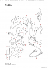 544A - Opt:remote Control Assy Single (1) (Df25R:e01) (544A -    ,  (1) (Df25R: e01))