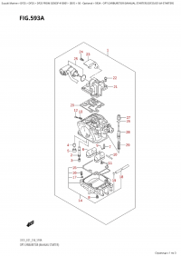 593A - Opt:carburetor  (Manual Starter) (Df25:E01:M-Starter) (593A - :  ( ) (Df25: E01:    ))