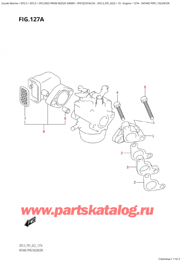  ,   , Suzuki Suzuki DF2.5 S FROM 00252F-240001~ (P01) - 2022  2022 ,   / 