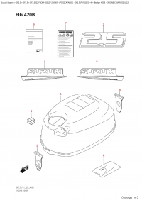 420B - Engine  Cover  (021,022) (420B -   () (021, 022))