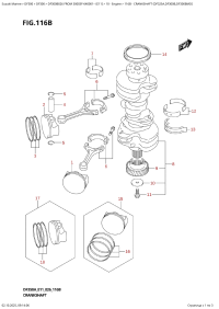 116B  -  Crankshaft  (Df325A,Df300B,Df300Bmd) (116B - �������� (Df325A, Df300B, Df300Bmd))
