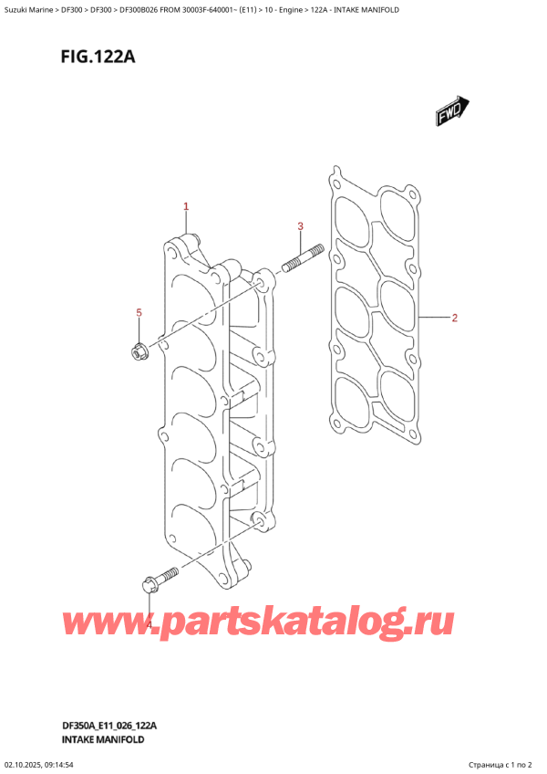 ������ ������������ ��������, �� �����, Suzuki DF300BT X / XX FROM 30003F-640001~ (E11 026), �������� ���������