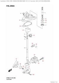 206A - Clutch Rod (Df300A,Df250A) (206A -   (Df300A, Df250A))