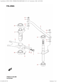 206A  -  Clutch  Rod (206A - ���� ���������)