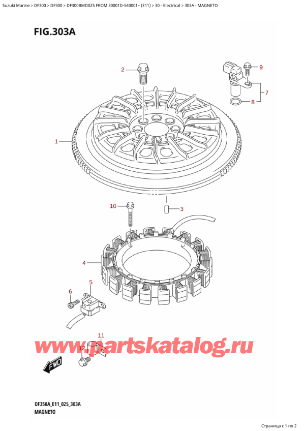  ,    , Suzuki DF300B MD FROM 30001D-540001~ (E11 025)  2025 ,  / Magneto