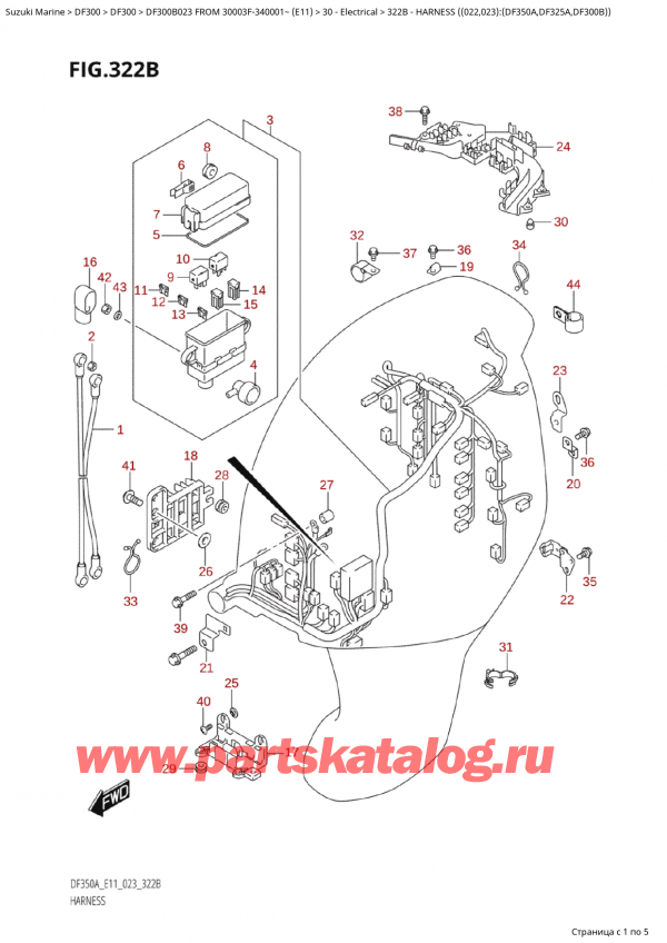 ,   , Suzuki Suzuki DF300B X / XX FROM 30003F-340001~  (E11) - 2023  2023 , Harness  ((022,023):(Df350A,Df325A,Df300B))
