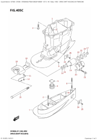 405C  -  Drive  Shaft  Housing  (Xx-Transom) (405C - ������ ���� �������� (Xx-Transom))