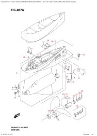 407A  -  Gear  Case  (Df300A,Df250A) (407A - ������ ������� ������� (Df300A, Df250A))