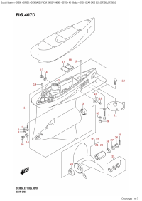 407D - Gear Case (025:(Df300A,Df250A)) (407D -    (025: (Df300A, Df250A) ))