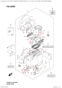 420D  -  Engine  Cover  (Df300B,Df300Bmd) (420D - ������ ��������� (�����) (Df300B, Df300Bmd))