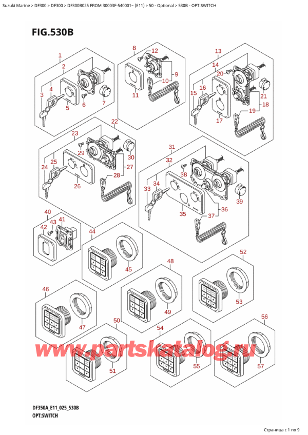 ,   , Suzuki DF300B X / XX FROM 30003F-540001~ (E11 025), :  - Opt:switch