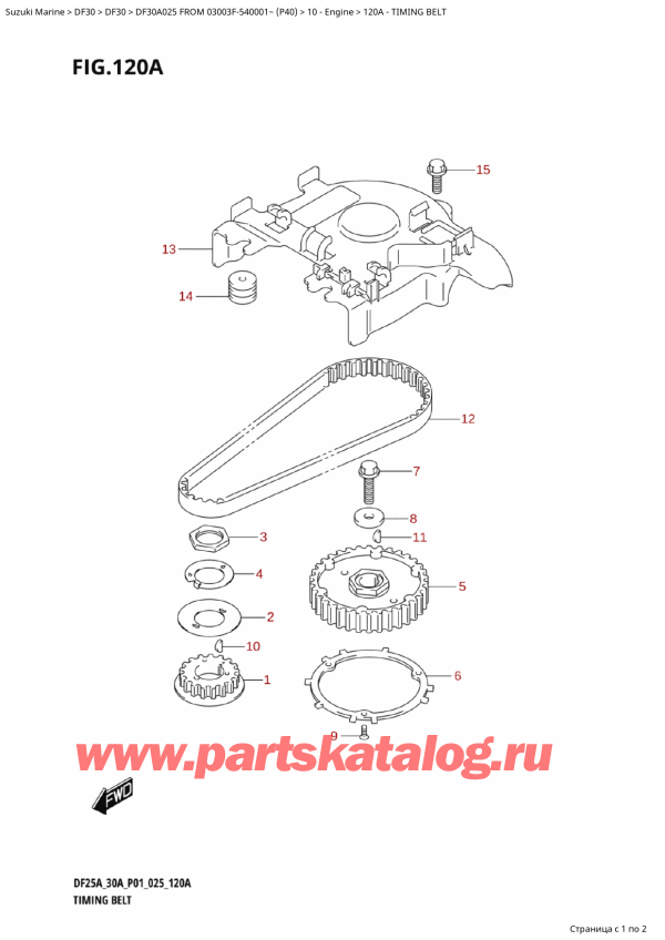  ,   , Suzuki DF30A TS-TL FROM 03003F-540001~ (P40 025), Timing Belt