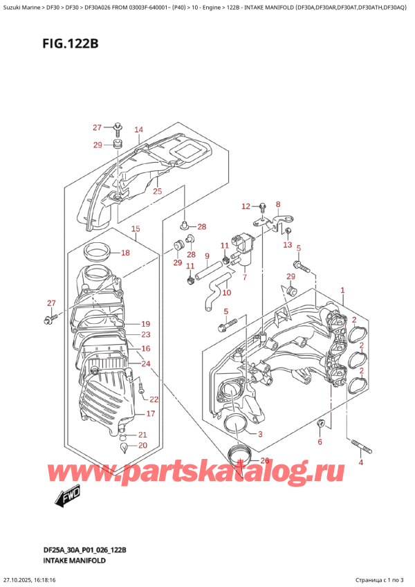   ,  , Suzuki DF30A S / L FROM 03003F-640001~ (P40 026),   (Df30A, Df30Ar, Df30At, Df30Ath, Df30Aq)