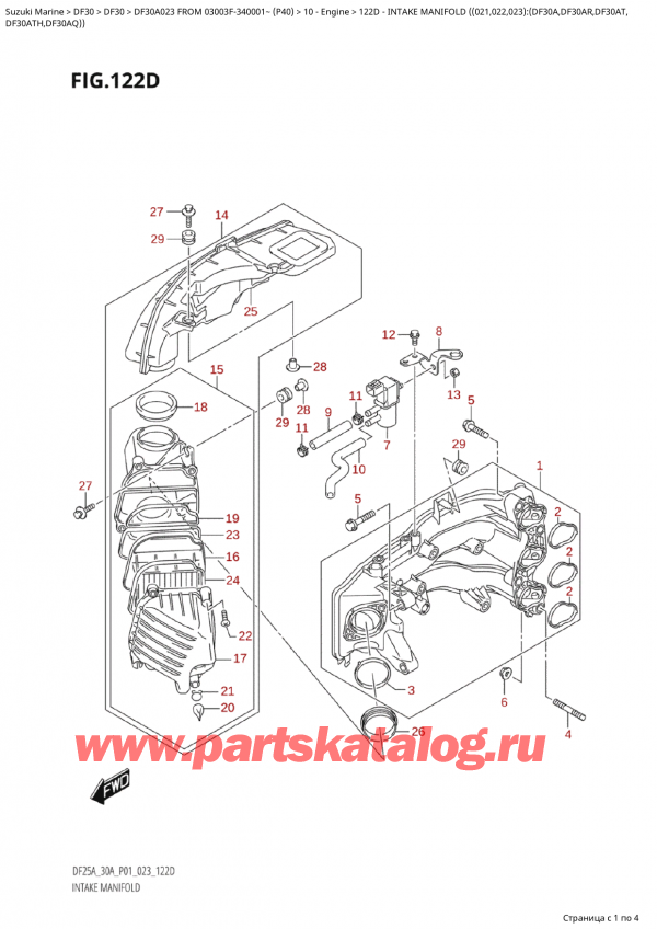 ,    , Suzuki Suzuki DF30A S / L FROM 03003F-340001~  (P40) - 2023  2023 ,   ( (021, 022, 023) : (Df30A, Df30Ar, Df30At,