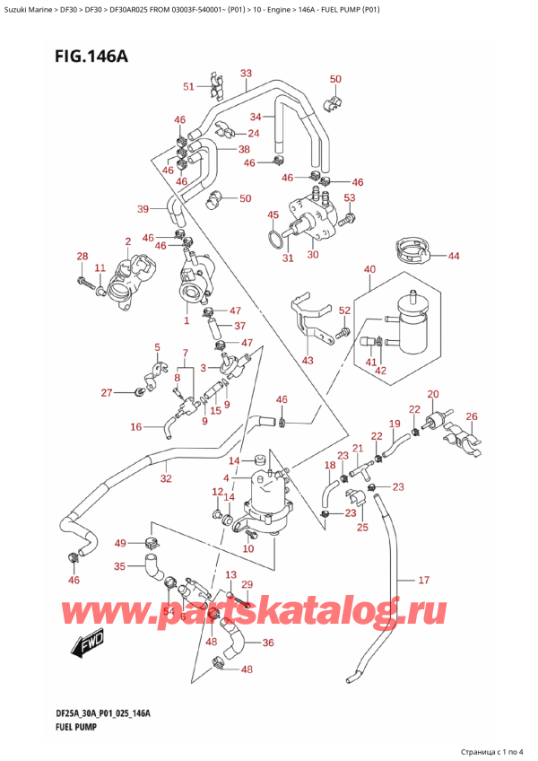  ,    , SUZUKI DF30AR S-L FROM 03003F-540001~ (P01 025)  2025 ,   (P01)