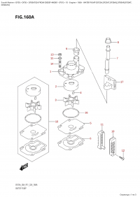 160A  -  Water  Pump  (Df25A,Df25At,Df30Aq,Df30Ar,Df30At, (160A -   (Df25A, Df25At, Df30Aq, Df30Ar, Df30At,)