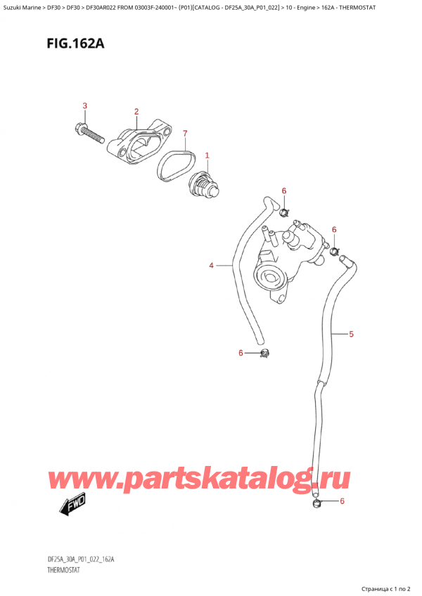  ,    ,  Suzuki DF30A RS / RL FROM 03003F-240001~  (P01) - 2022  2022 , Thermostat