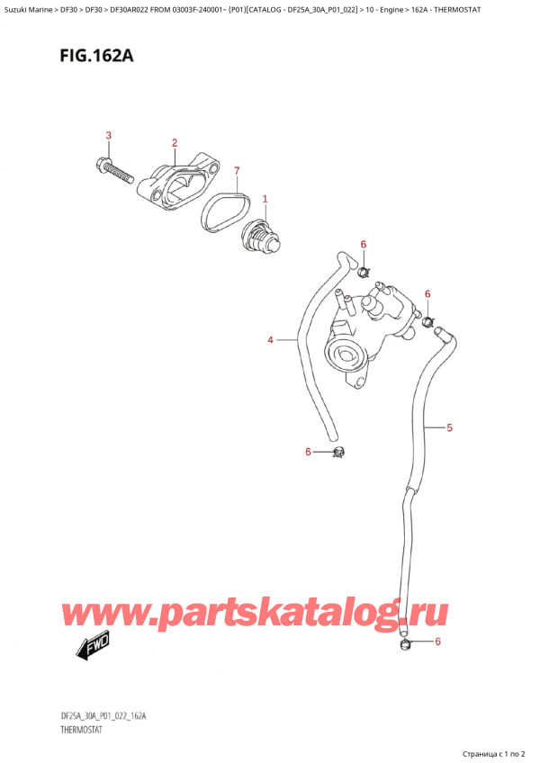   ,   , Suzuki Suzuki DF30A RS / RL FROM 03003F-240001~  (P01) - 2022  2022 , Thermostat