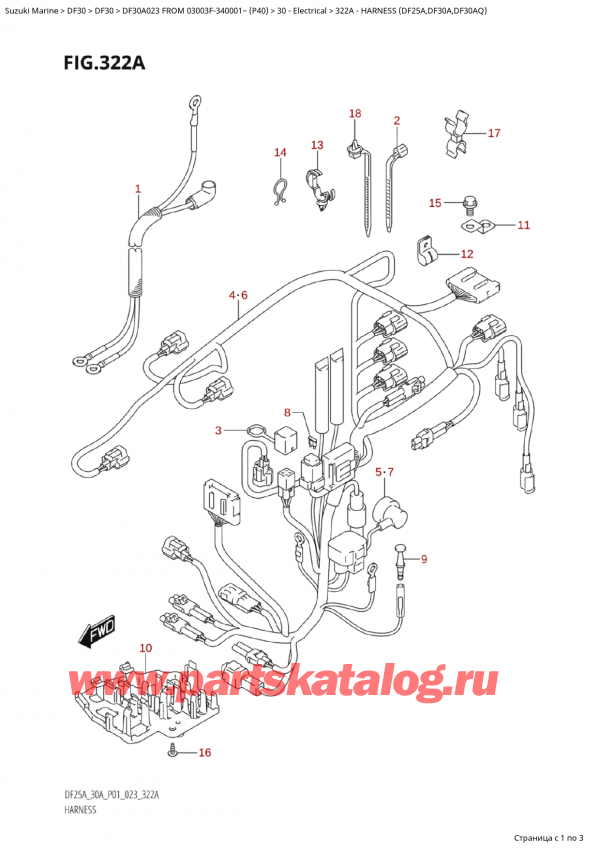   ,  , Suzuki Suzuki DF30A S / L FROM 03003F-340001~  (P40) - 2023  2023 , Harness (Df25A,Df30A,Df30Aq)