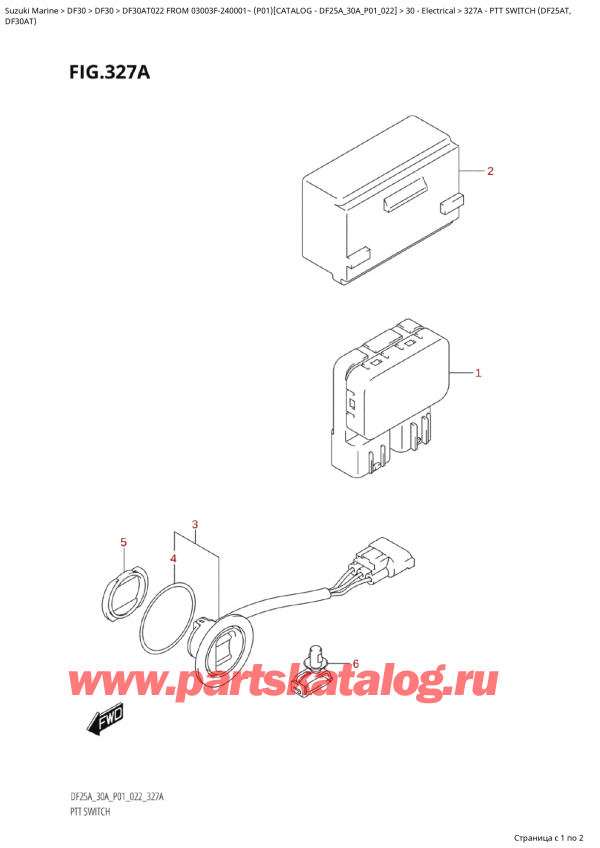  ,   ,  Suzuki DF30A TS / TL FROM 03003F-240001~  (P01) - 2022,   (Df25At,