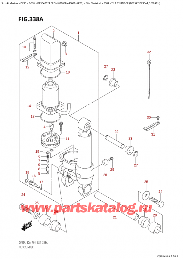  , , Suzuki Suzuki DF30A TS / TL FROM 03003F-440001~  (P01 024)  2024 ,   (Df25At, Df30At, Df30Ath)