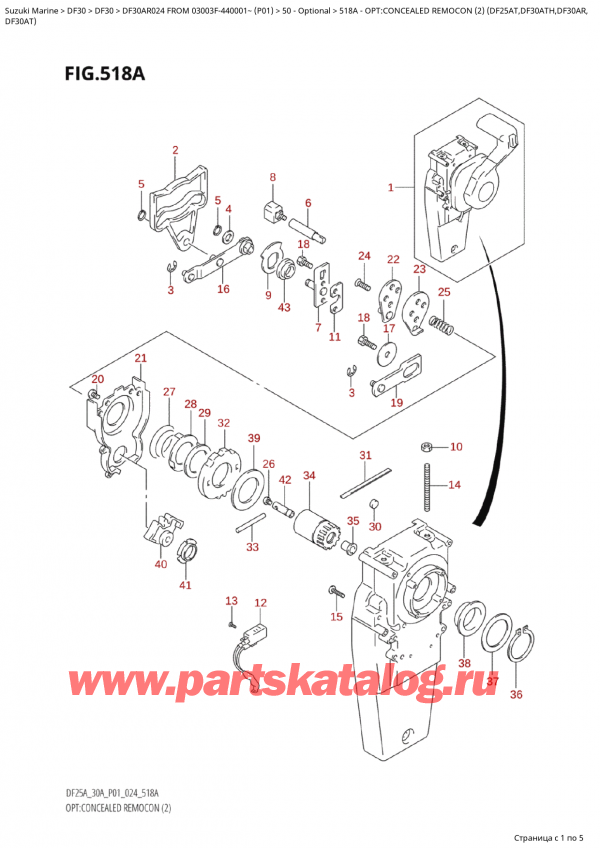 ������������ ��������, �� �������� �����, SUZUKI Suzuki DF30AR S / L FROM 03003F-440001~  (P01 024) ������ 2024 ����, Opt:concealed  Remocon  (2)  (Df25At,Df30Ath,Df30Ar, - �����: ������������� ����������, ������� ��������� (2) (Df25At, Df30Ath, Df30Ar,