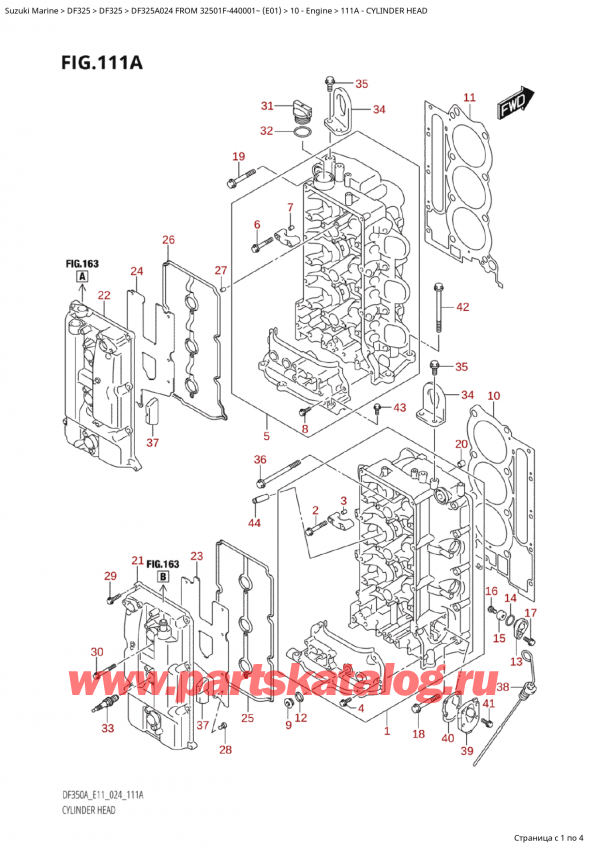  ,   , Suzuki Suzuki DF325A TX / TXX FROM 32501F-440001~ (E01 024)  , Cylinder Head
