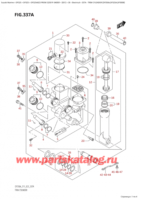  ,    , Suzuki Suzuki DF325AP X / XX FROM 32501F-340001~  (E01) - 2023  2023 ,   (Df350A, Df325A, Df300B)