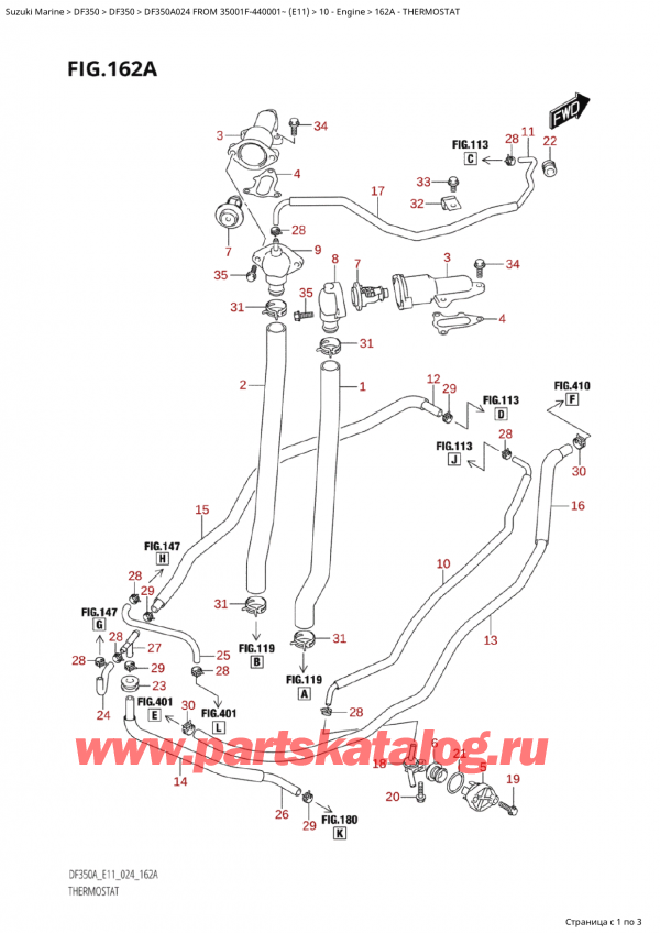  ,   ,  Suzuki DF350A TX / TXX FROM 35001F-440001~  (E11 024)  2024 , 