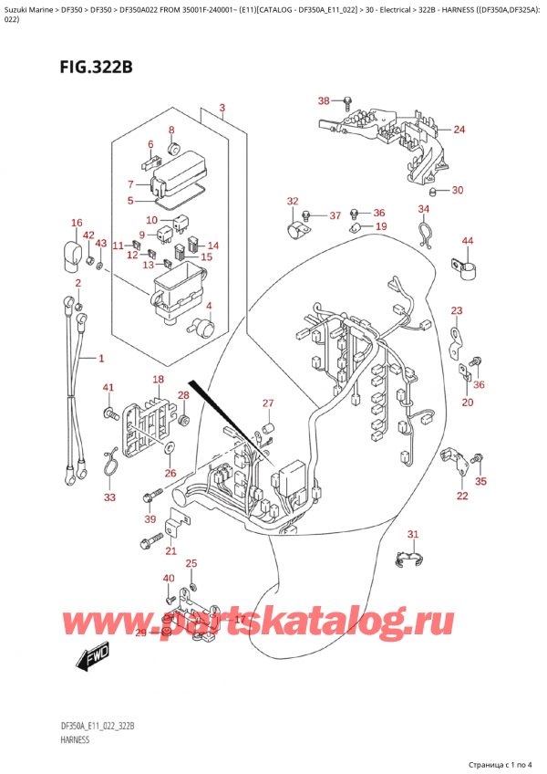  ,   ,  Suzuki DF350AP X / XX FROM 35001F-240001~  (E11) - 2022  2022 , Harness ((Df350A,Df325A):022)