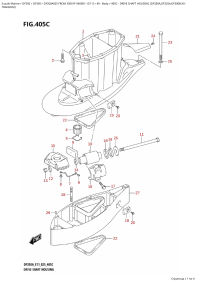 405C  -  Drive  Shaft  Housing  (Df350A,Df325A,Df300B:xx- (405C -    (Df350A, Df325A, Df300B: xx-)