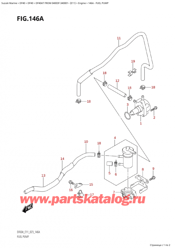  ,   , SUZUKI Suzuki DF40A TS / TL FROM 04003F-340001~ (E11) - 2023  2023 , Fuel Pump