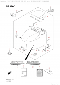 420C - Engine Cover (Df40A:e11:(021,022,023)) (420C -   () (Df40A: e11: (021, 022, 023) ))